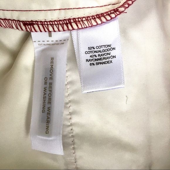 NWOT LOFT Julie Skinny Red Floral Retro Pants Size 4 - Picture 6 of 10